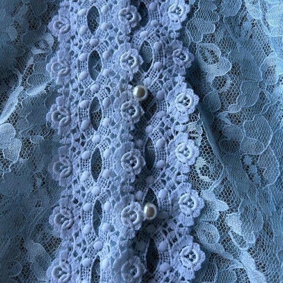 Gunne Sax Gold Label XS VNT Lace Blouse Victorian Prairie Cottagecore Romantic - Picture 6 of 11